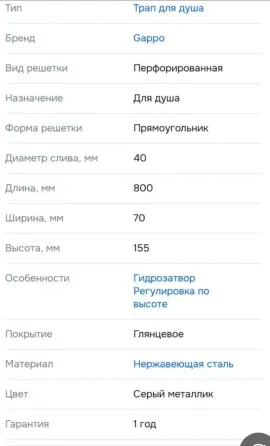Душевой трап Gappo G88007-1 Донецк