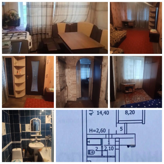 2-х к. кв-ра ост. Шоколад, этаж 1/3 с мебелью и техникой торг Макеевка