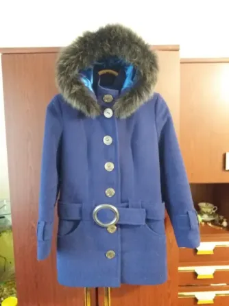 Продам пальто куртку тренч полупальто мех песец шерсть р. 40-42 Донецк