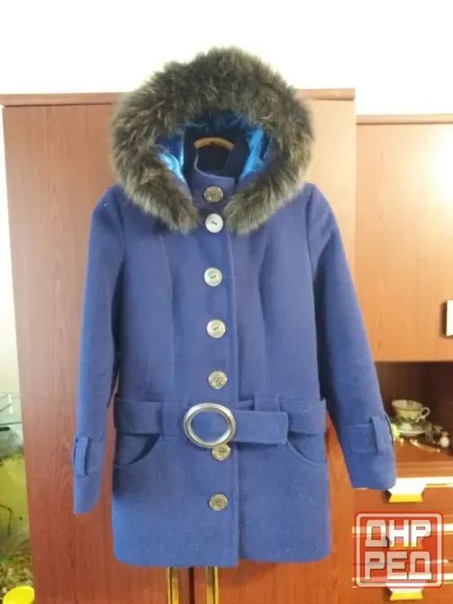 Продам пальто куртку тренч полупальто мех песец шерсть р. 40-42 Донецк - изображение 2