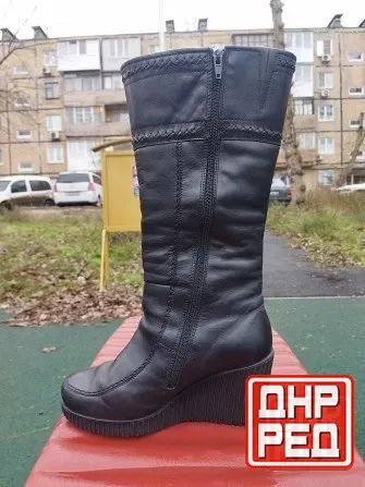 Сапоги женские 38 р кожаные Беларусь Донецк - изображение 2