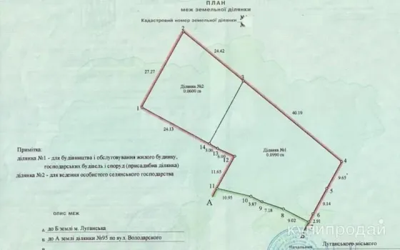 Продаются два приватизированных участка общей площадью 20 соток Луганск