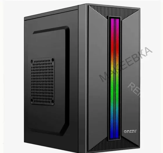 Корпус Mini-tower Ginzzu [b350 Rgb], Micro-atx, Без бп, Черный - арт:7875 Макеевка