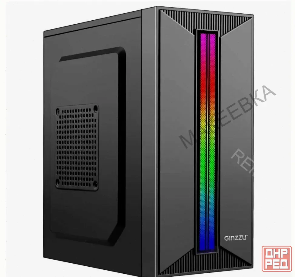Корпус Mini-tower Ginzzu [b350 Rgb], Micro-atx, Без бп, Черный - арт:7875 Макеевка - изображение 1