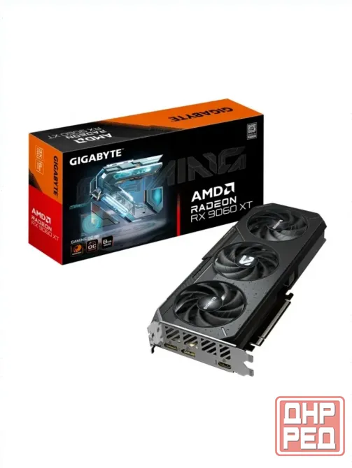 Видеокарта Gigabyte Pcie16 rx 9060xt 8gb (gv-r9060xtgaming oc-8gd) Черный - арт:2377 Макеевка - изображение 1