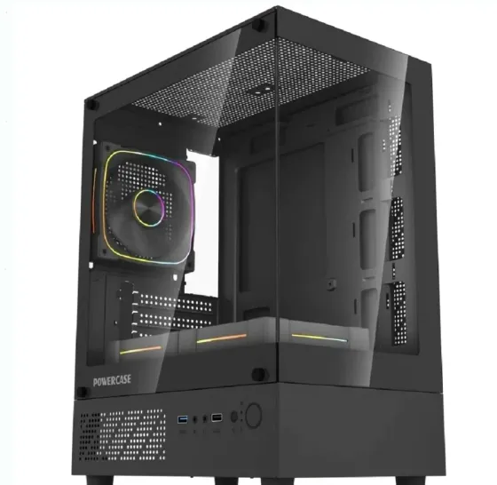 Корпус Powercase Vision Micro m1 Argb, Tempered Glass, 3x 120mm Argb Fans, чёрный, Matx c - арт:8367 Макеевка
