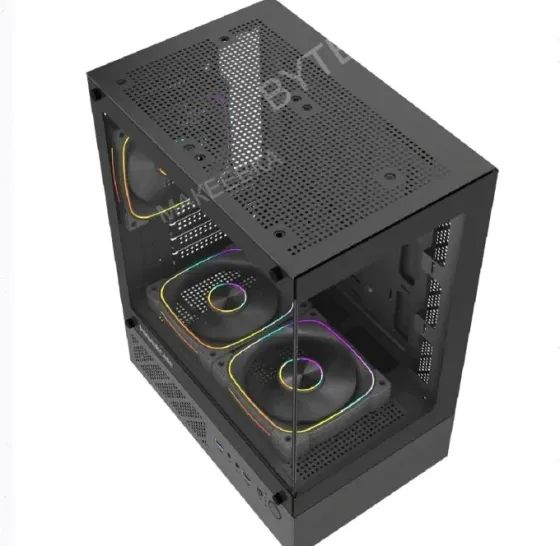 Корпус Powercase Vision Micro m1 Argb, Tempered Glass, 3x 120mm Argb Fans, чёрный, Matx c - арт:8367 Макеевка