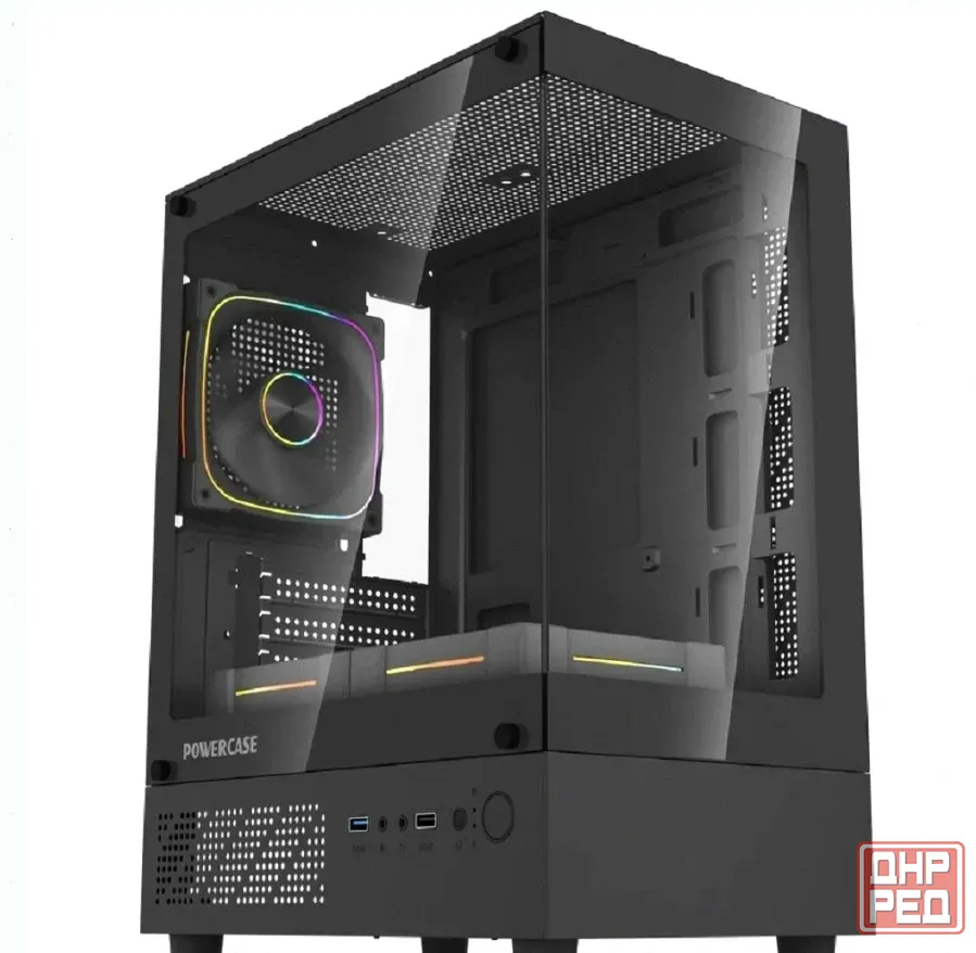 Корпус Powercase Vision Micro m1 Argb, Tempered Glass, 3x 120mm Argb Fans, чёрный, Matx c - арт:8367 Макеевка - изображение 1