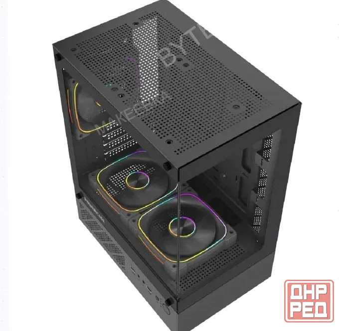 Корпус Powercase Vision Micro m1 Argb, Tempered Glass, 3x 120mm Argb Fans, чёрный, Matx c - арт:8367 Макеевка - изображение 4