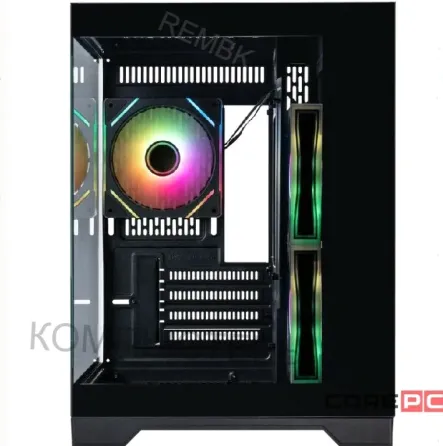 Корпус 1stplayer Megaview mv5-tp Argb Black (mv5-tp-bk-2fc7r-1fc7) / Matx / 3x120mm Argb - арт:5421 Макеевка