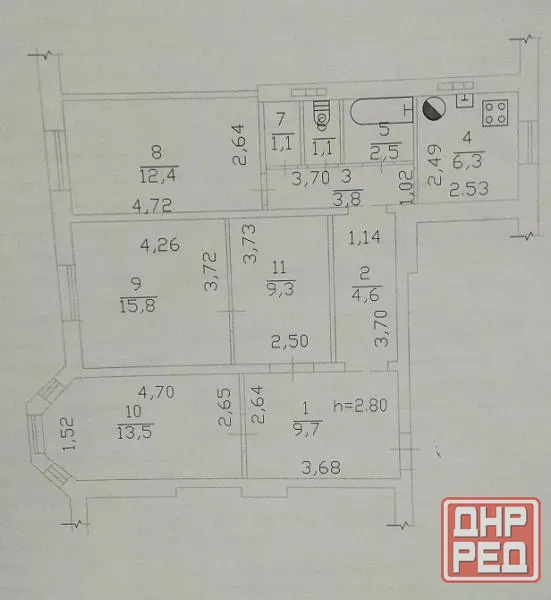 3 комнатная квартира под ремонт Донецк - изображение 1