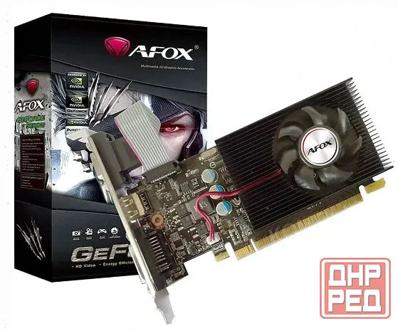 Видеокарта Afox gt730 2gb Ddr3 128bit, lp Single Fan Rtl - арт:8887 Донецк - изображение 1