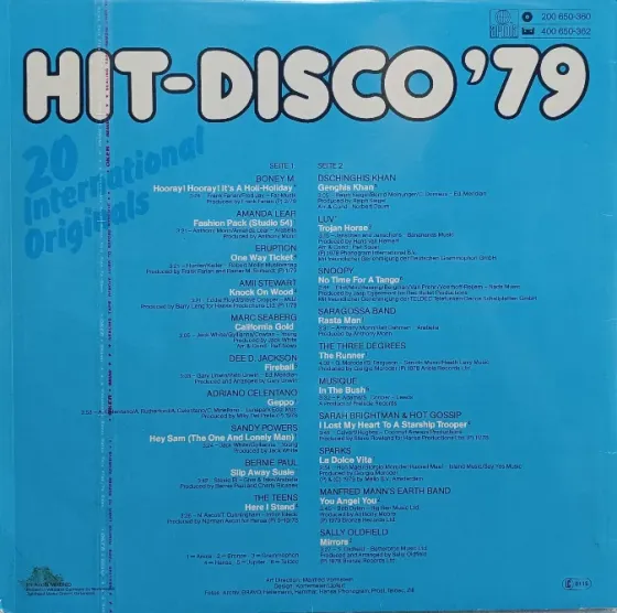 Виниловая пластинка LP 20 Hit-Disco '79 - Донецк