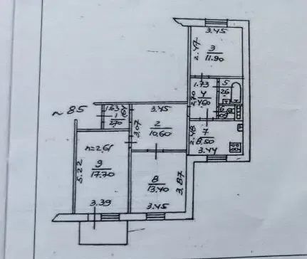 Продам 3-ку с Холлом 72.9 кв.м. Донецк