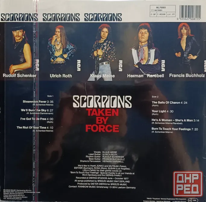 Виниловая пластинка LP Scorpions - Taken By Force - Донецк - изображение 2