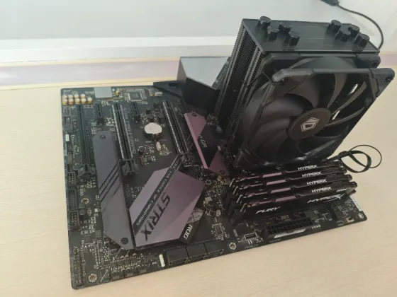 Комплект 9900K+Asus Z390-E+32 гб (8гбx4) DDR4 Kingston 2400MHz+ID-Cooling SE-224-XTS Black Донецк
