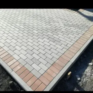 Брусчатка кирпич 213×105×50 серая цветная, бордюры, поребрики, шлакоблок. Донецк