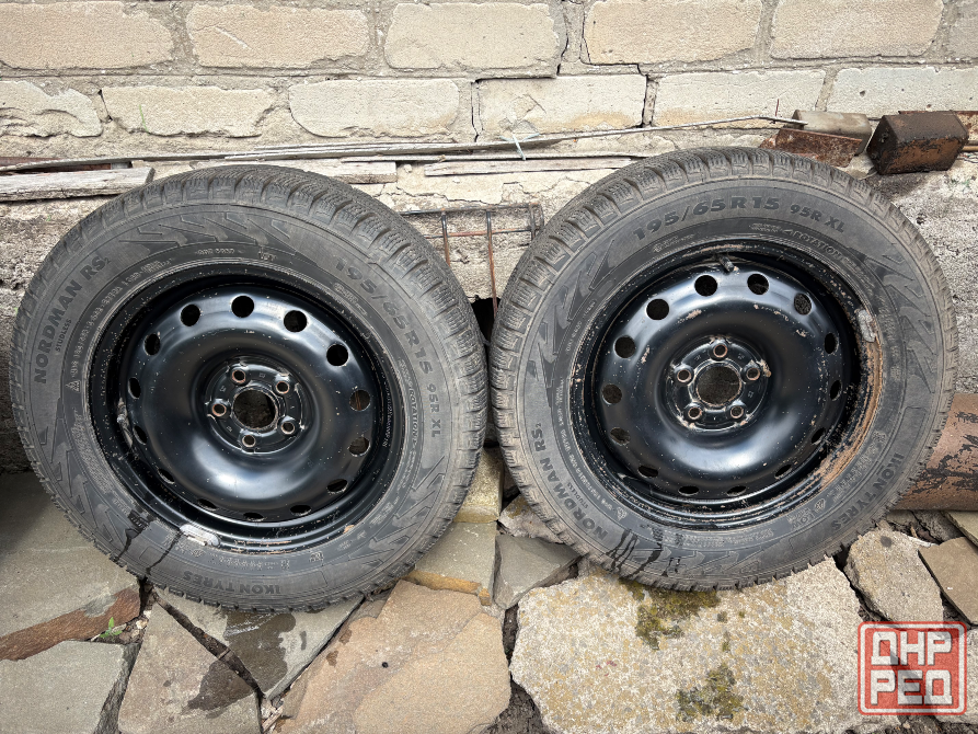 Зимние колеса в сборе (диски 5/100, резина 195/65 r15) Макеевка - изображение 2