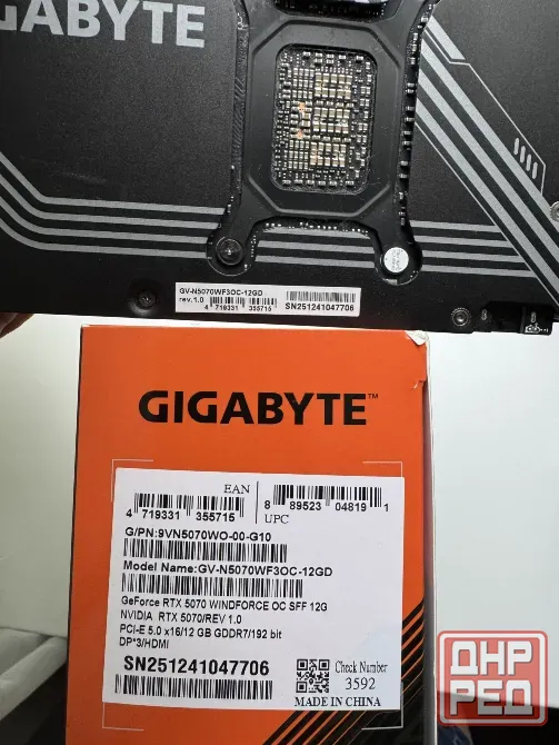 Gigabyte RTX 5070 12Gb windforce OC SFF Донецк - изображение 2