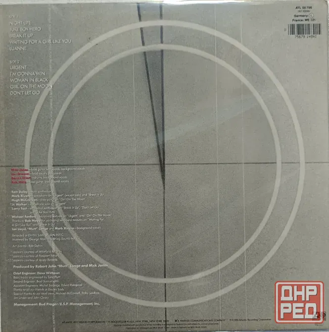 Виниловая пластинка LP Foreigner - 4 - Донецк - изображение 2