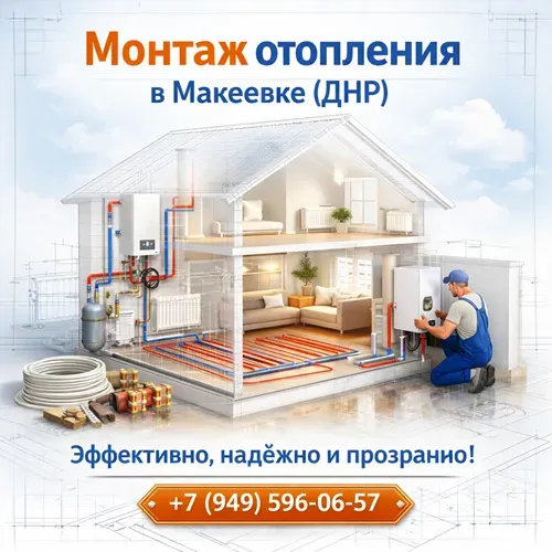 Установка, монтаж отопления в Макеевке, днр Макеевка