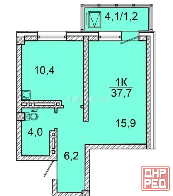 1-к. квартира, 37, 3 м², 15/24 эт. Красноярск - изображение 2