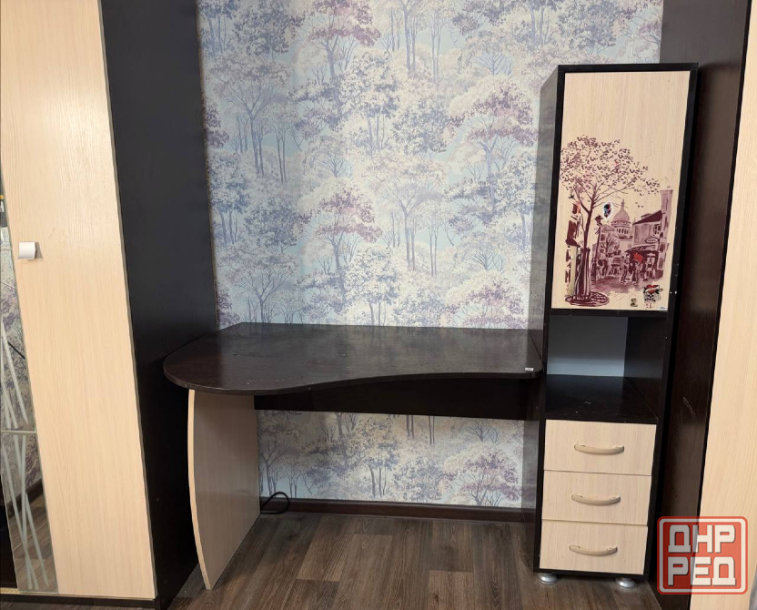 комплект мебели шкафы стол письменный и полка Донецк - изображение 2