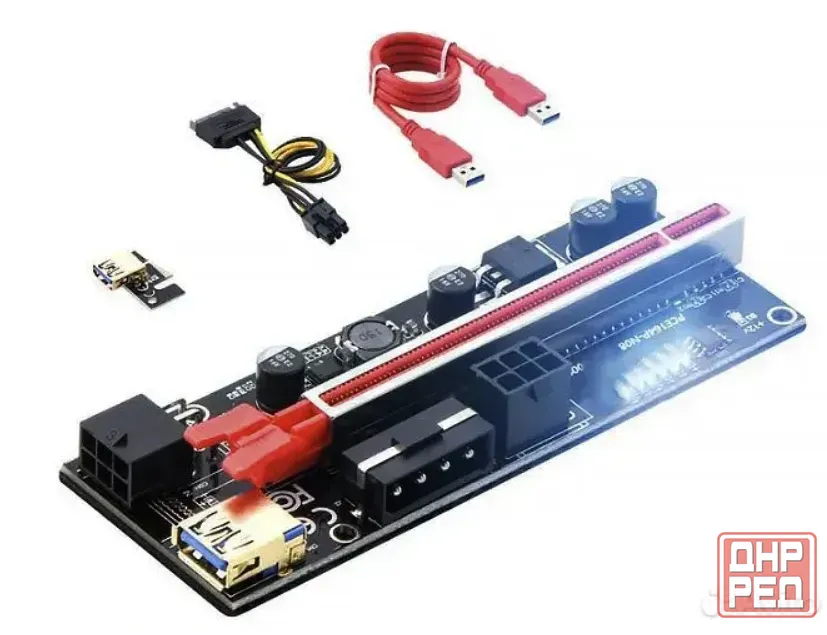 Райзер для видеокарты ver009c plu PCI-E PCI Expres Макеевка - изображение 1