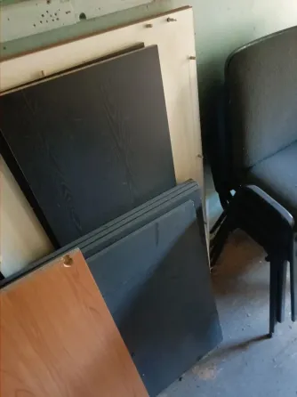 шкаф офисный, уголок к столу,столы офисные с тумбой б/у Донецк