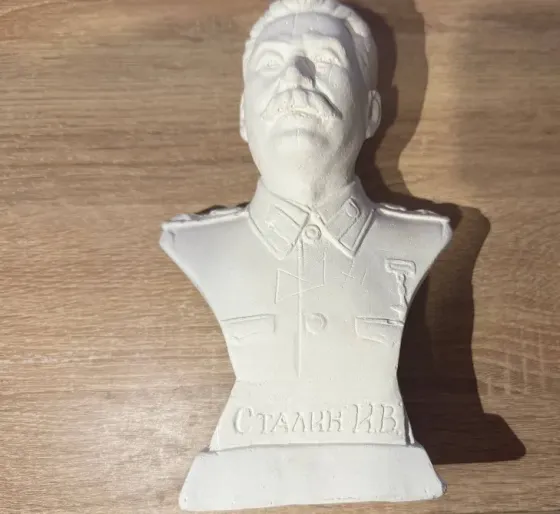 тяжелый гипсовый бюст и. в. сталина. декор / коллекция Донецк