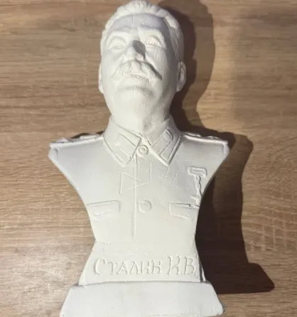 тяжелый гипсовый бюст и. в. сталина. декор / коллекция Донецк
