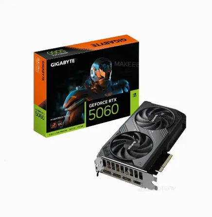 Видеокарта Gigabyte Geforce Rtx 5060 Windforce oc 8g (gv-n5060wf2oc-8gd) - арт:2519 Макеевка