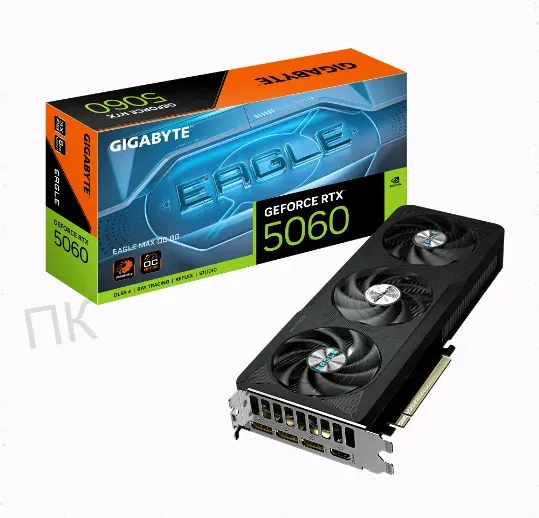 Видеокарта Gigabyte Geforce Rtx 5060 Eagle Max oc 8g (gv-n5060eaglemax oc-8gd), 8гб Gddr7 - арт:5380 Макеевка