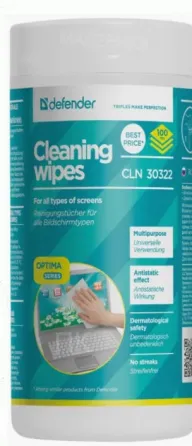Влажные Салфетки Для Экрана Defender Multipurpose Cleaning Wipes Cln 30322 100 шт. - арт:1682 Макеевка