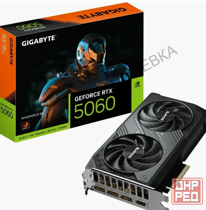 Видеокарта Gigabyte Nvidia Geforce Rtx 5060 8gb gv-n5060wf2-8gd 1.0, Ret - арт:2611 Макеевка - изображение 1