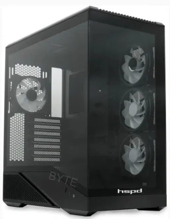 Корпус Hspd f711-tgbk-argb Black - арт:3559 Макеевка