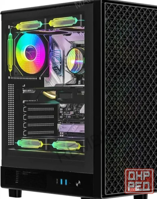 Корпус Компьютерный Atx Formula Mana Dynamic / Mana Dyn, Midi-tower, Без бп, Черный - арт:7973 Макеевка - изображение 1