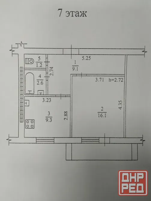 продается 1-комнатная квартира, Пролетарский район, магазин "юта" Донецк - изображение 11