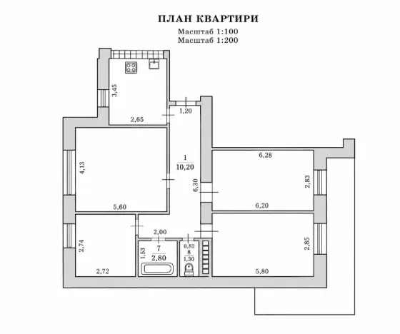 Продам 4-квартиру. Центр района. Кирпичный дом. Хорошая цена. Донецк
