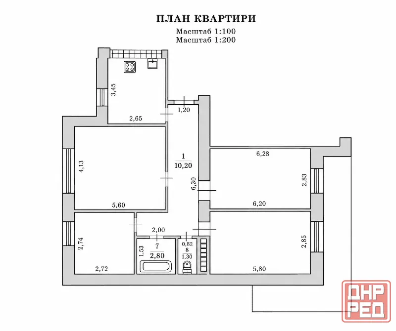 Продам 4-квартиру. Центр района. Кирпичный дом. Хорошая цена. Донецк - изображение 2