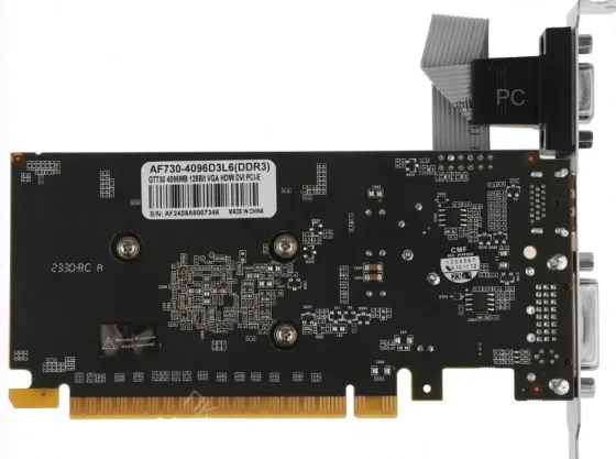 Видеокарта Afox Geforce gt 730 (af730-4096d3l6), 4 гб, Ddr3, 1333 Мгц - арт:9623 Макеевка