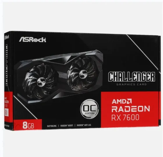 Видеокарта Asrock Pci-e 4.0 rx7600 Clp 8go Amd Radeon rx 7600 8gb 128bit Gddr6 2280/18000 - арт:1956 Макеевка