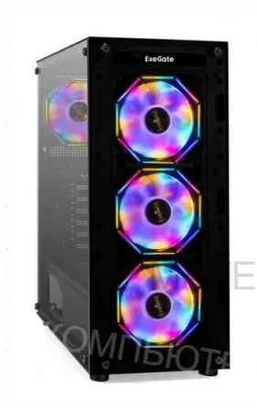Корпус Midi-tower Exegate [i3 Base ex294967rus] Atx, Без бп, Черный - арт:4557 Макеевка