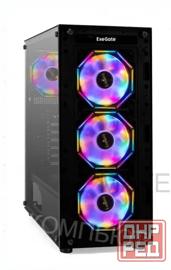 Корпус Midi-tower Exegate [i3 Base ex294967rus] Atx, Без бп, Черный - арт:4557 Макеевка - изображение 1
