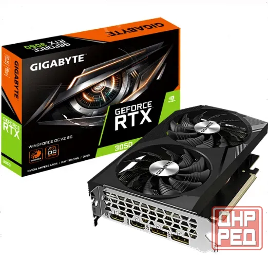 Видеокарта Gigabyte Windforce Geforce Rtx 3050 gv-n3050wf2ocv2-8gd - арт:8821 Макеевка - изображение 1