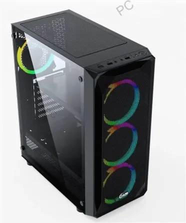 Корпус Mid-tower Powercase Mistral z4 Mesh Led Черный Cmizb-l4 - арт:3052 Макеевка