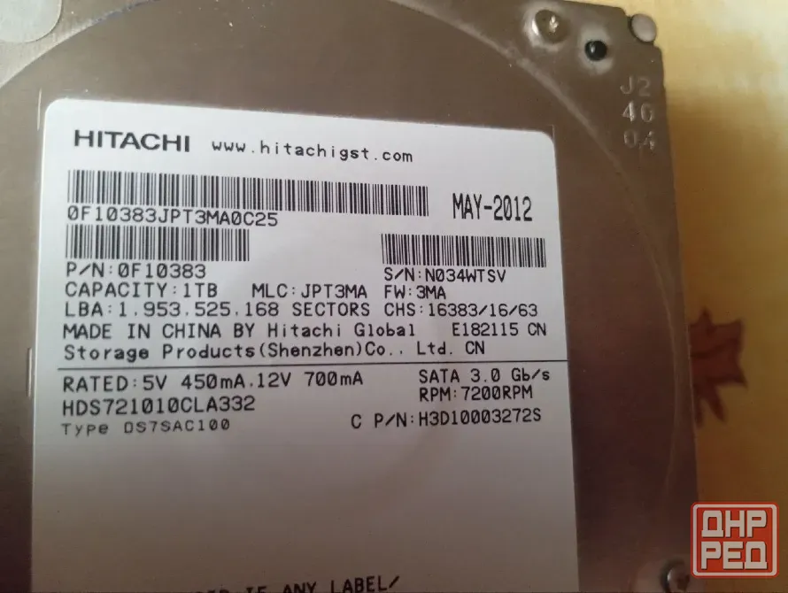 HDD жёсткий диск Hitachi 1tb Донецк - изображение 3