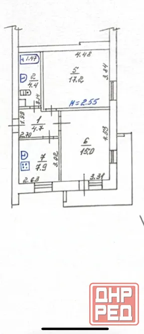 Продаётся просторная 2-комнатная квартира в центре Мариуполя Мариуполь - изображение 8