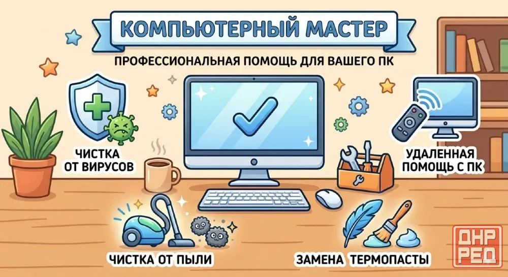 Компьютерный мастер большой опыт работы Донецк - изображение 1