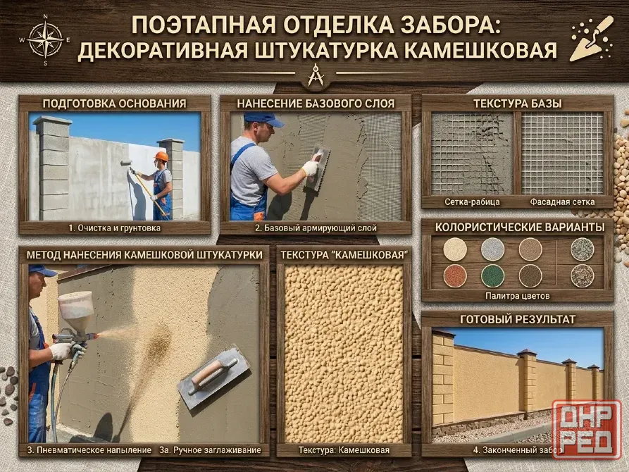 Штукатурка бетонного забора в Ростове-на-Дону под ключ Ростов-на-Дону - изображение 1